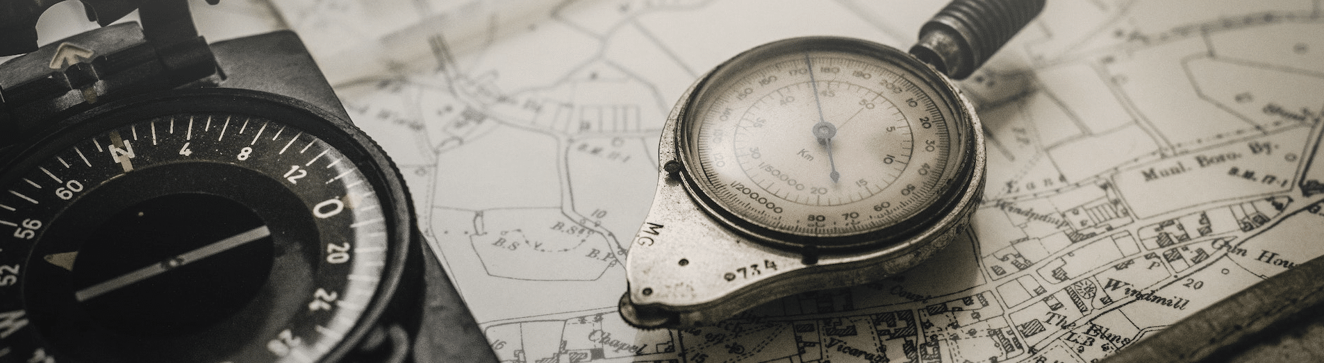 Map and compass, navigating
