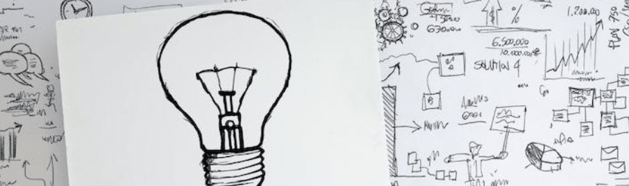 lightbulb image over crisis management planning documents